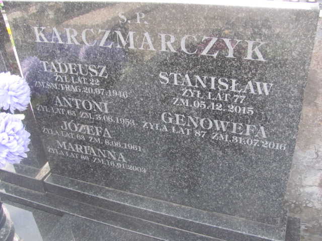 Marianna Karczmarczyk Garwolin - Grobonet - Wyszukiwarka osób pochowanych