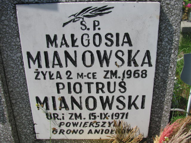 Małgorzata Mianowska Garwolin - Grobonet - Wyszukiwarka osób pochowanych