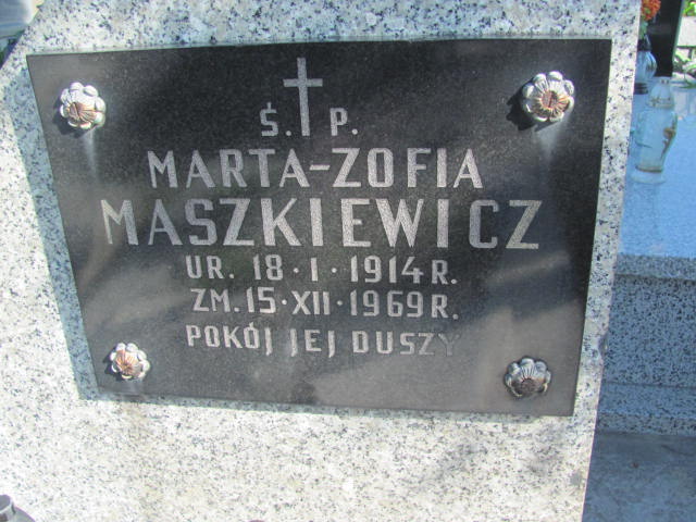 Marta Zofia Maszkiewicz 1914 Garwolin - Grobonet - Wyszukiwarka osób pochowanych