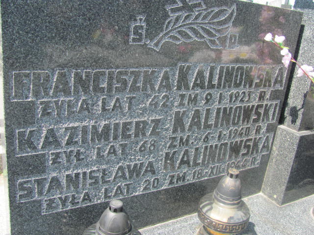 Stanisława Kalinowska Garwolin - Grobonet - Wyszukiwarka osób pochowanych