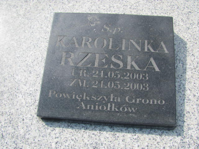 Karolina Rzeska 2003 Garwolin - Grobonet - Wyszukiwarka osób pochowanych